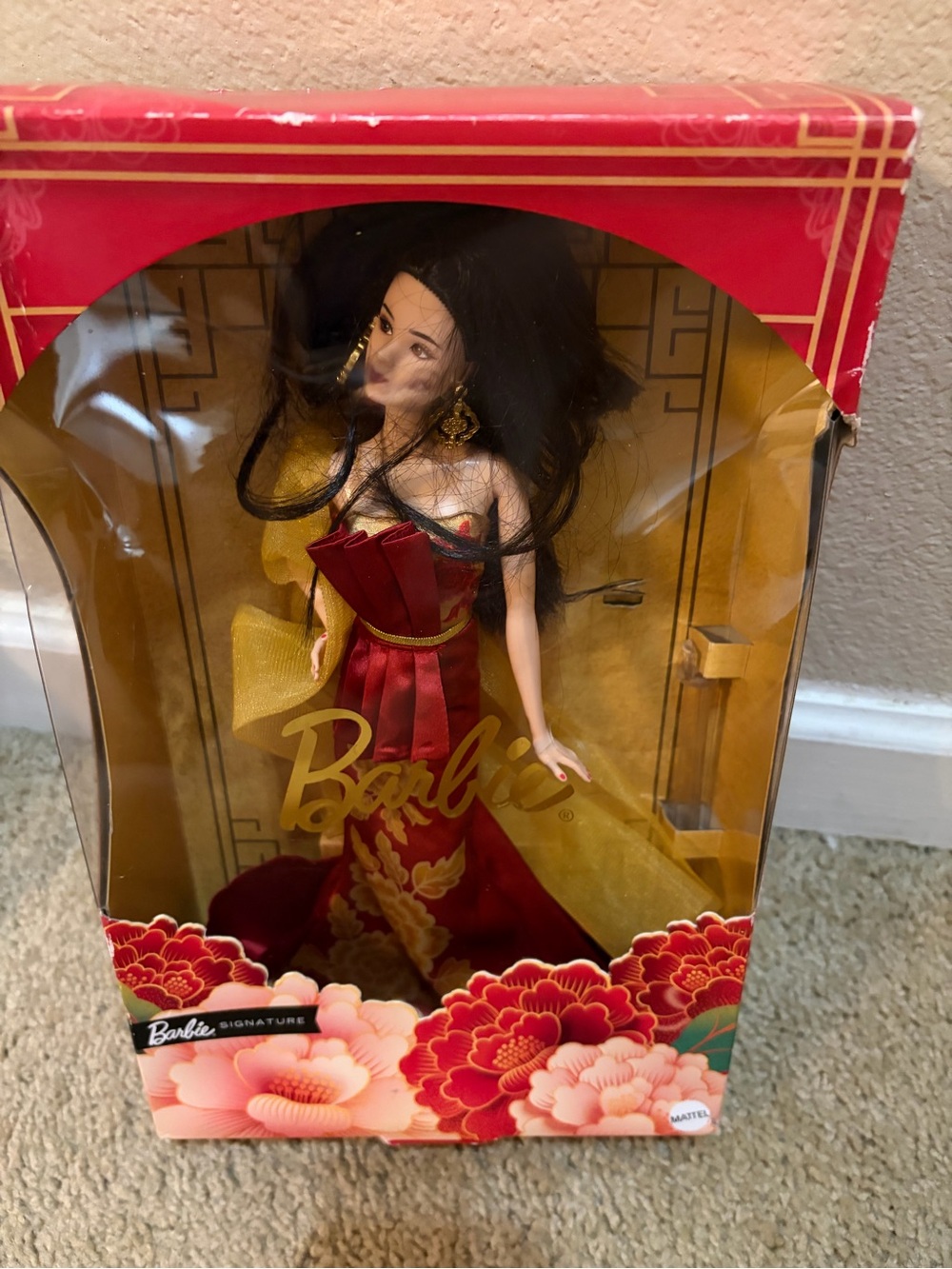 BARBIE Signature Lunar New Year Doll 2025 Golden Peony Print Red Dress NRFB